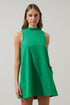 Benson Trapeze Mock Neck Mini Dress
